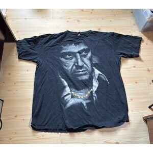 Vintage Scarface Clothing Co Big Graphic T Shirt Size 3XL Black Y2K Tony Montana